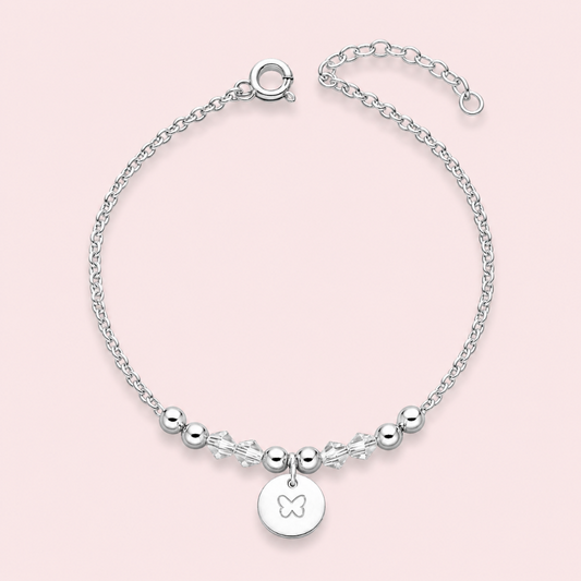 Pulsera Mariposa con cristales Swarovski - Plata 925