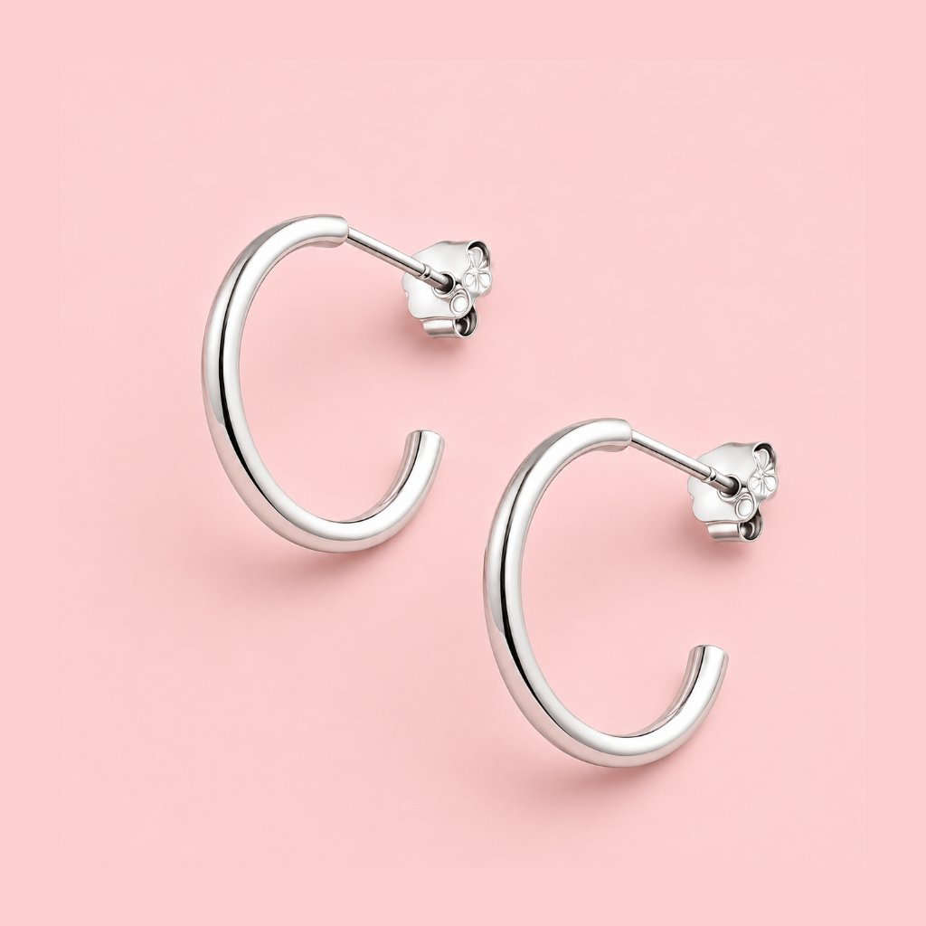 Semi Argollas 16 mm - Plata 925